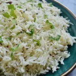 Jeera Rice served in a plate