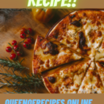 "Tandoori Pizza Recipe!!" and "queenofrecipes.online" written on an image with tandoori pizza