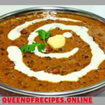 " Dal Makhani Recipe!!" and "queenofrecipes.online" written on an image with Dal Makhani.