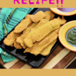 " Fafda Vada Recipe!!" and "queenofrecipes.online" written on an image with Fafda.