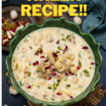 " Makhana Kheer Recipe!!" and "queenofrecipes.online" written on an image with Makhana Kheer