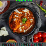 " Paneer Pasanda Recipe!!" and "queenofrecipes.online" written on an image with Paneer Pasanda