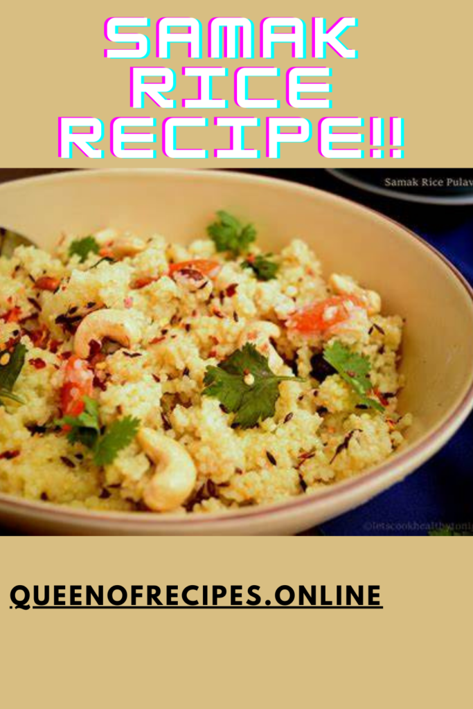 " Samak Rice Recipe!!" and "queenofrecipes.online" written on an image with Samak Rice.