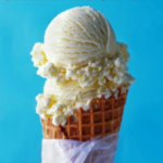 " Vanilla Ice Cream Recipe!!" and "queenofrecipes.online" are written on an image with a Vanilla Ice Cream.