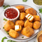 " Paneer Pakora Recipe!!" and "queenofrecipes.online" are written on an image with a Paneer Pakora.