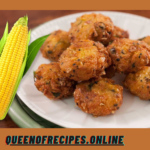 " Sweet Corn Vada Recipe!!" and "queenofrecipes.online" are written on an image with a Sweet Corn Vada.
